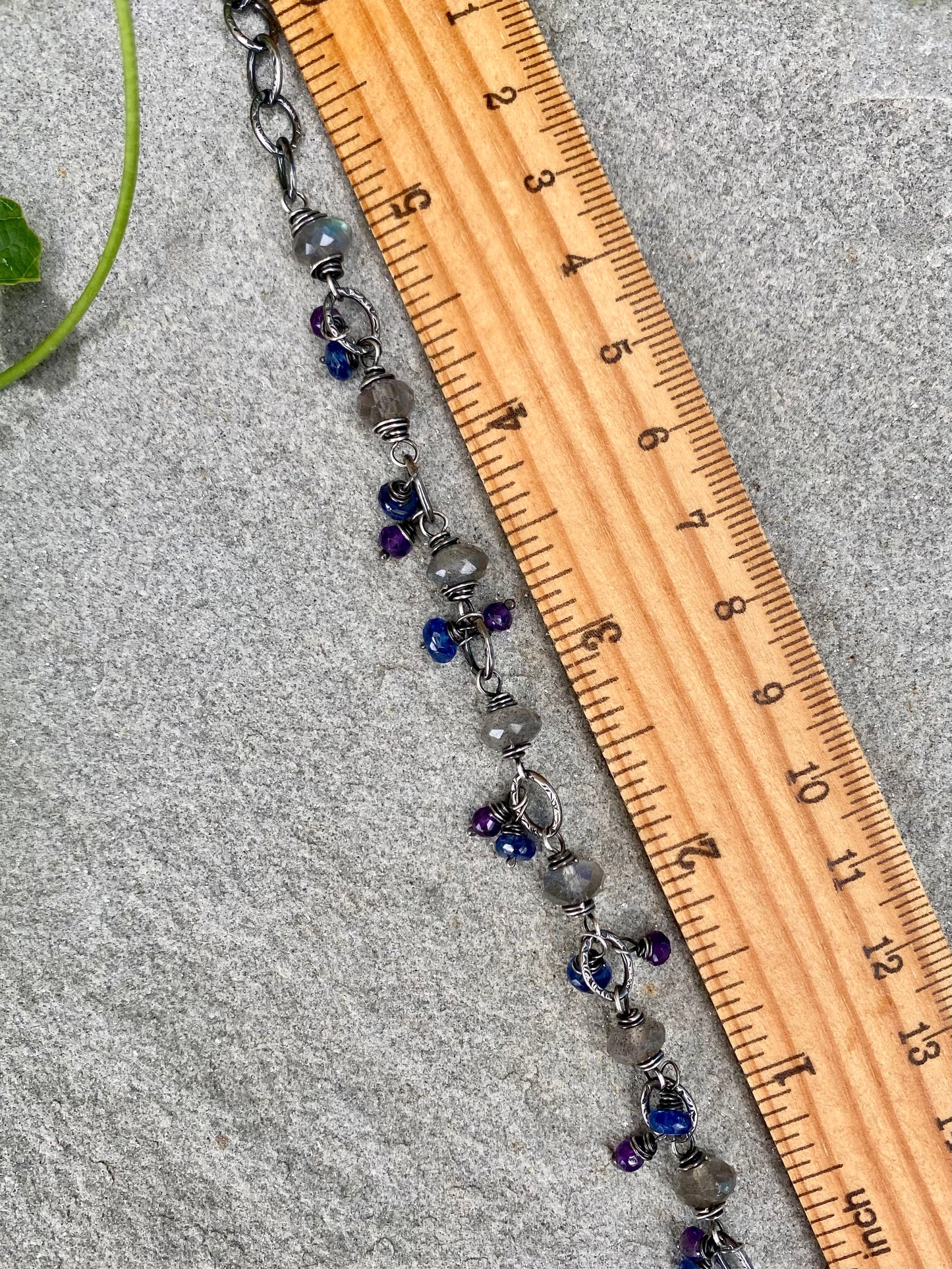 gypsy bracelet - kyanite, labradorite & amethyst