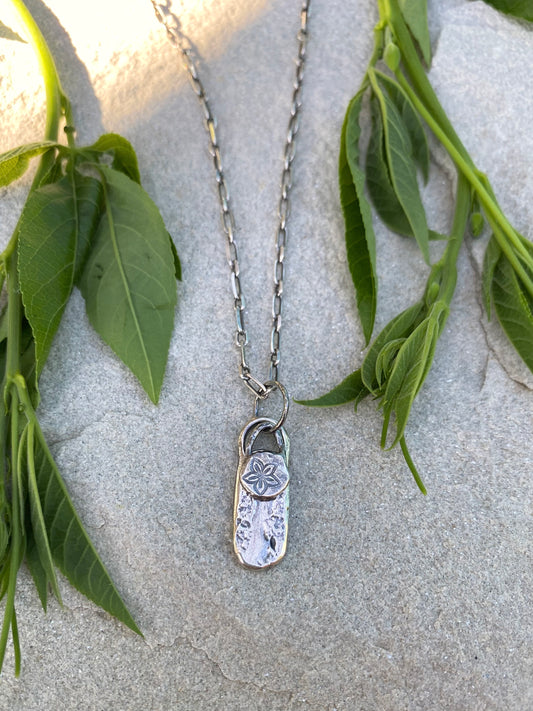 layered silver pendant
