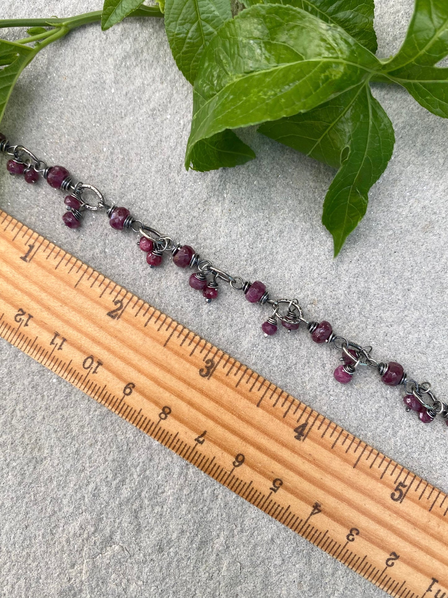 gypsy bracelet - ruby