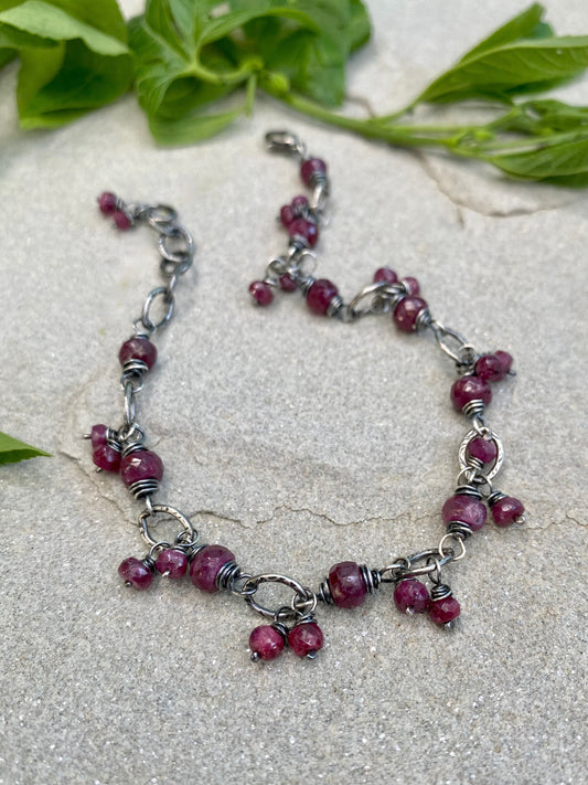 ruby beaded bracelet