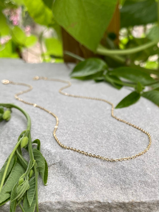 gold filled feather light chain