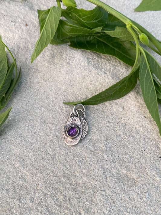 amethyst double pendant
