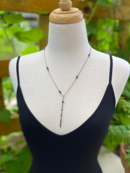 gemstone drop pendant