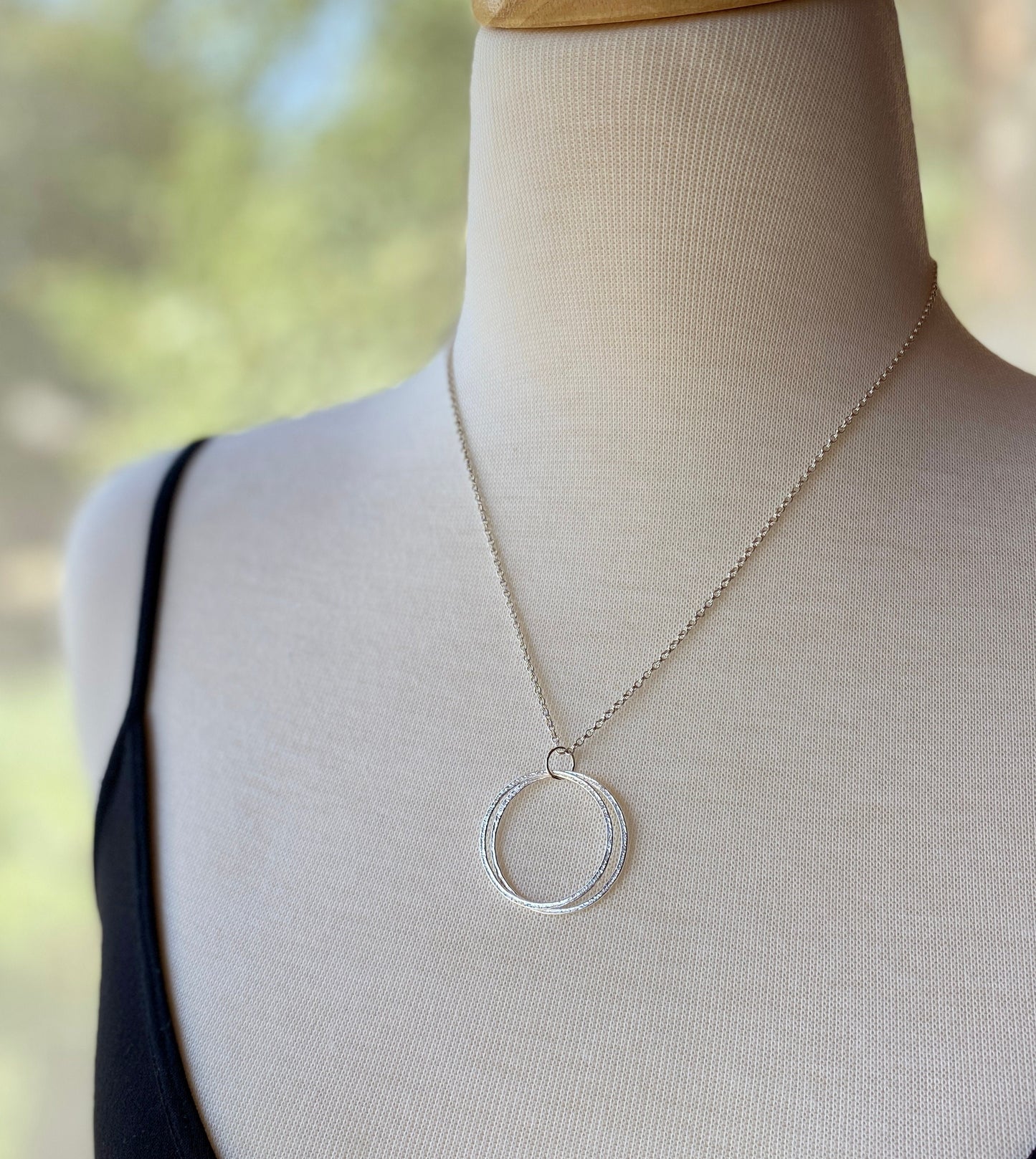 20th Birthday Bold Milestone Necklace, Sterling Silver Sparkly Circles Pendant, Unique 20th Ideas, Friendship, 2 Sisters, 2 Friends Jewelry