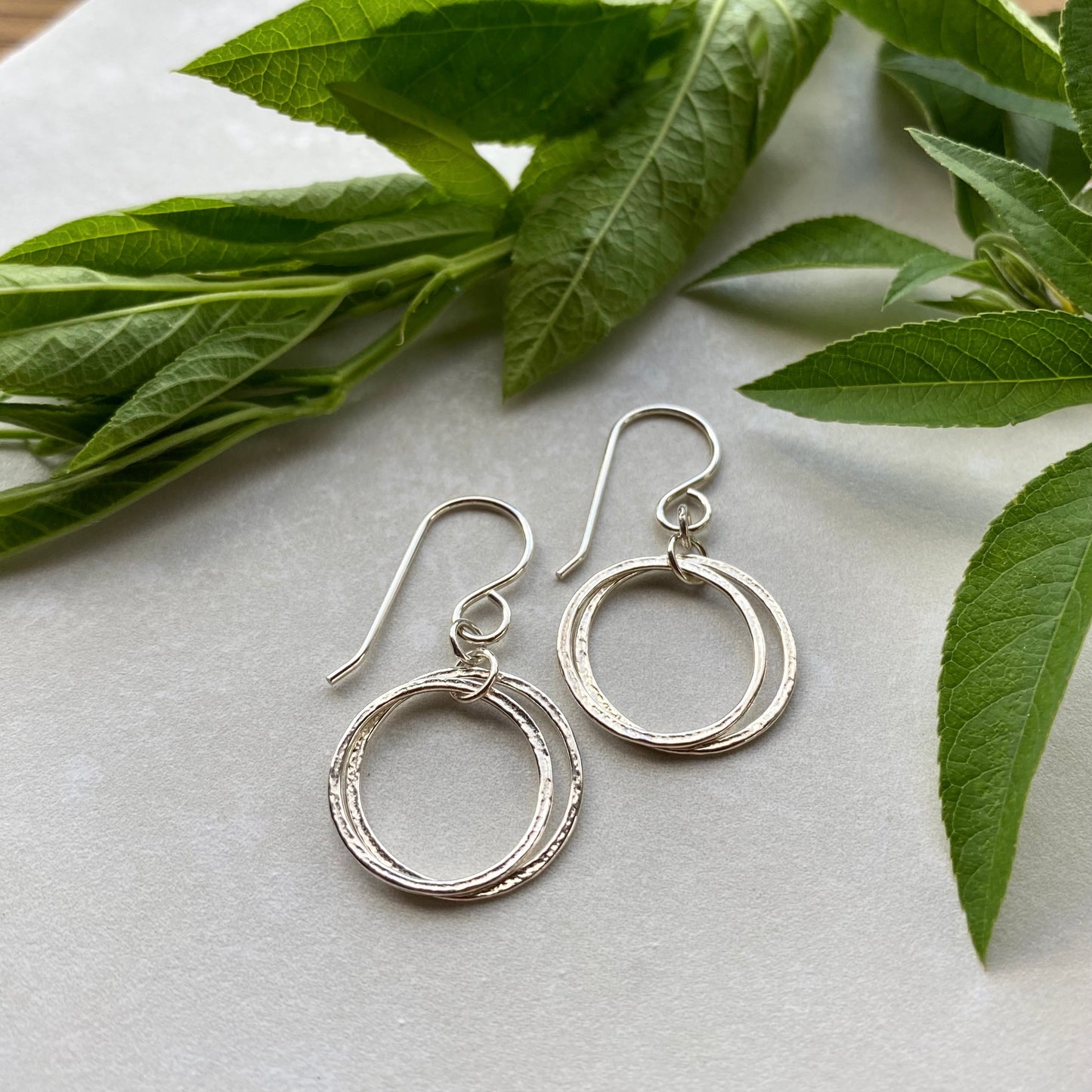 small circle dangle earrings