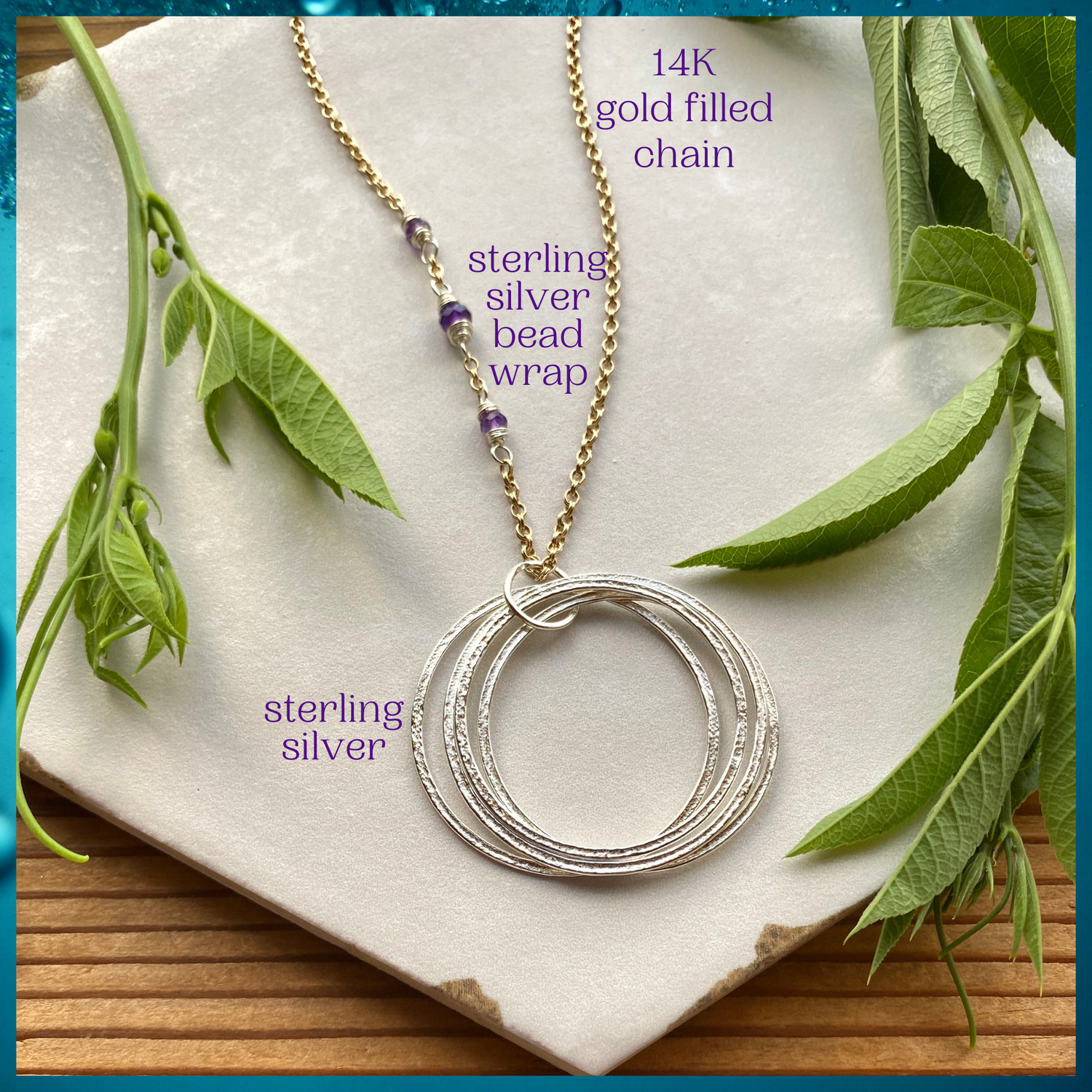 40th Mixed Metal Milestone Necklace
