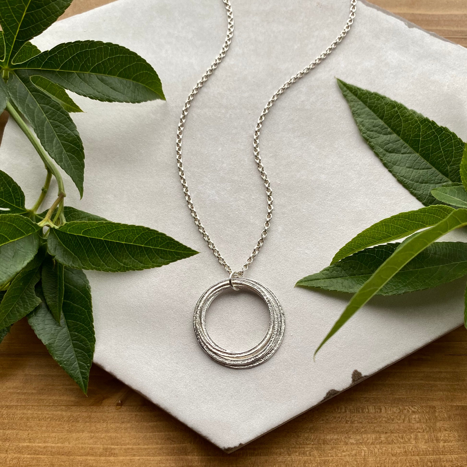 4 circles necklace for 40th birthday gift for woman