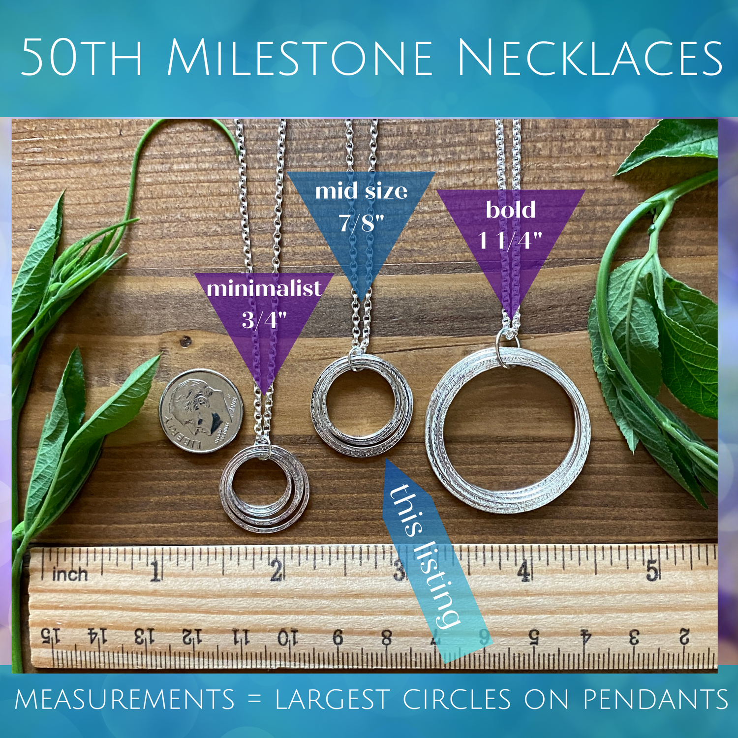 50th Mid Size Necklace from Amy Friend Jewelry
