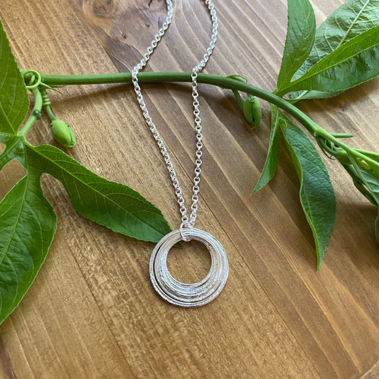 50th Birthday Necklace with 5 Circles