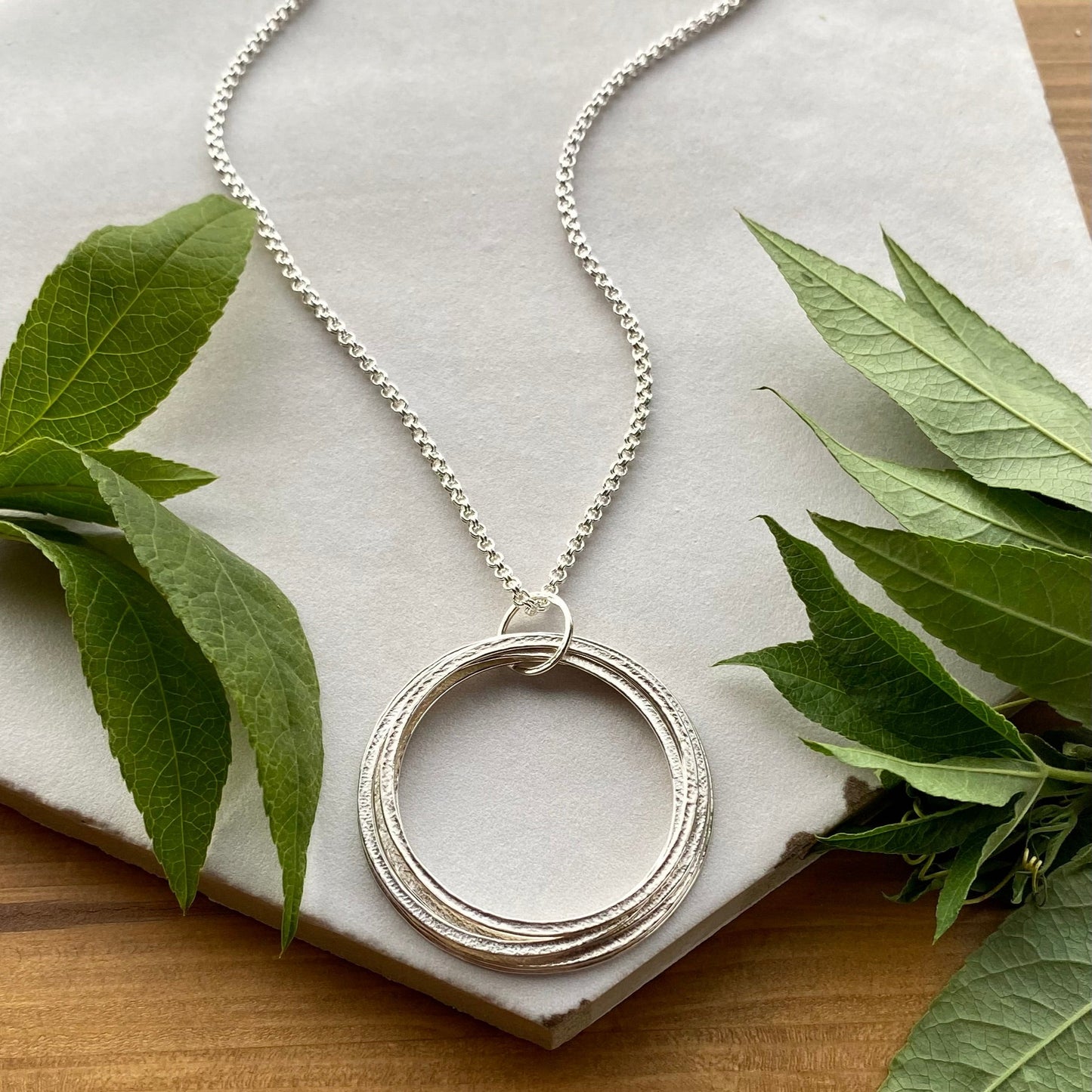60th Milestone Gift, Sterling Silver Large 6 Circle Pendant Necklace for Woman Turning Sixty in style