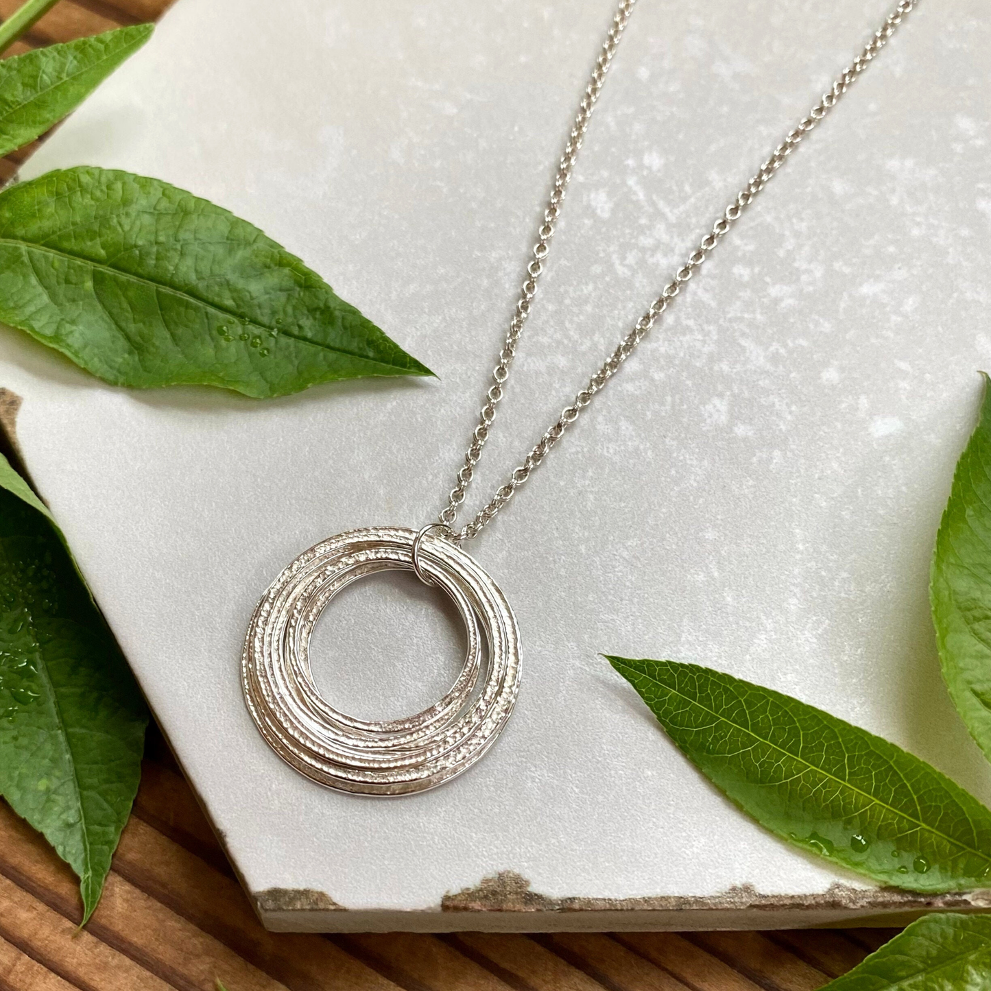 90th Birthday Necklace - Sterling Silver - Mid Size