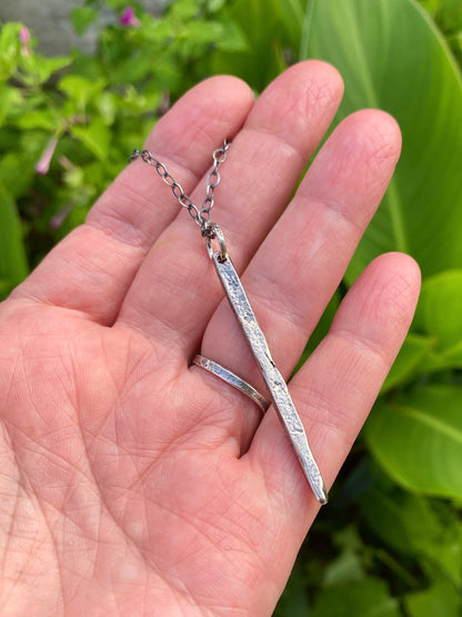 starry bar drop pendant