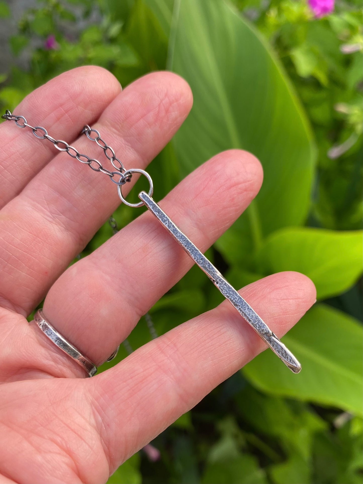 starry bar drop pendant