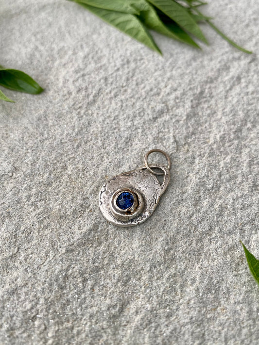 deep blue glass pendant