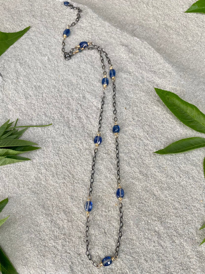 kyanite satellite necklace