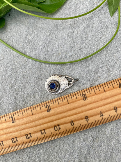 deep blue glass pendant