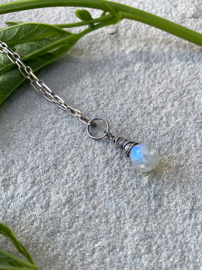 moonstone teardrop pendant