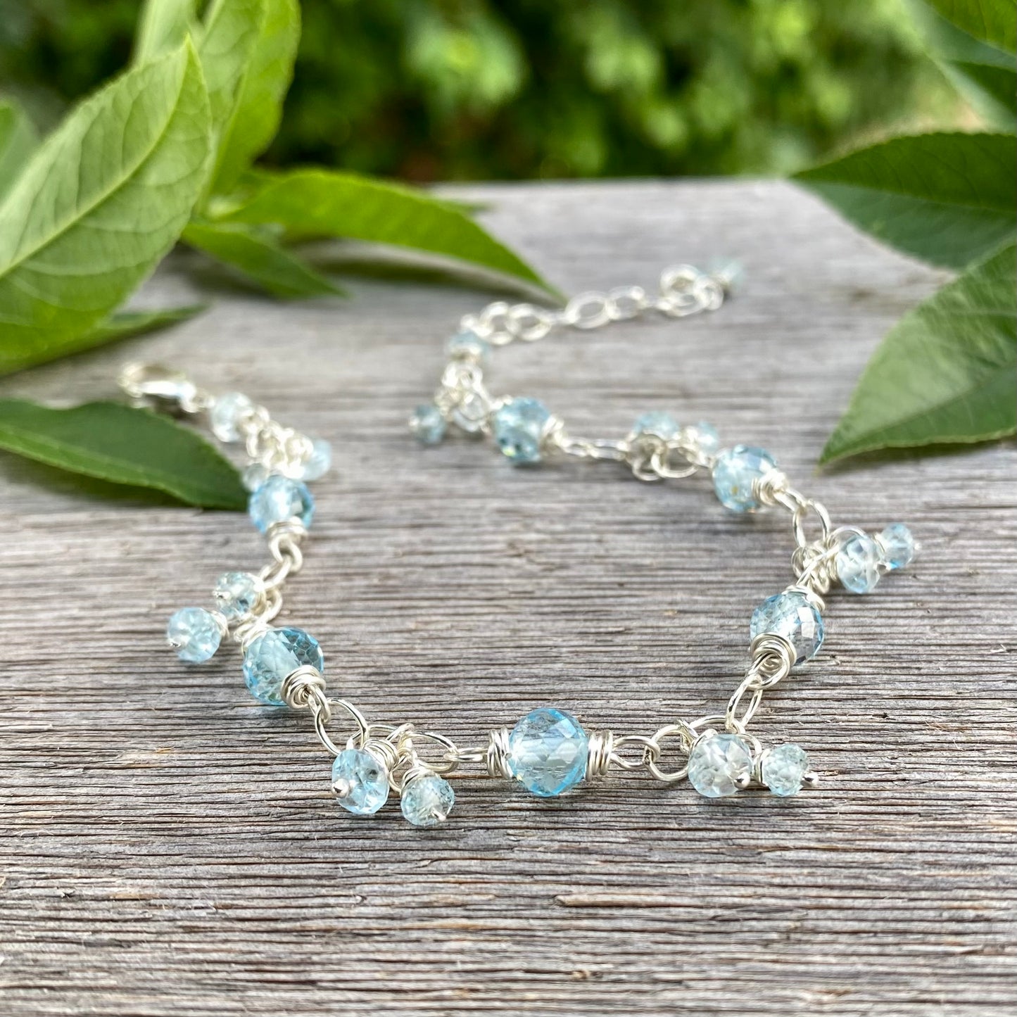 Blue Topaz Bracelet - December Birthstone