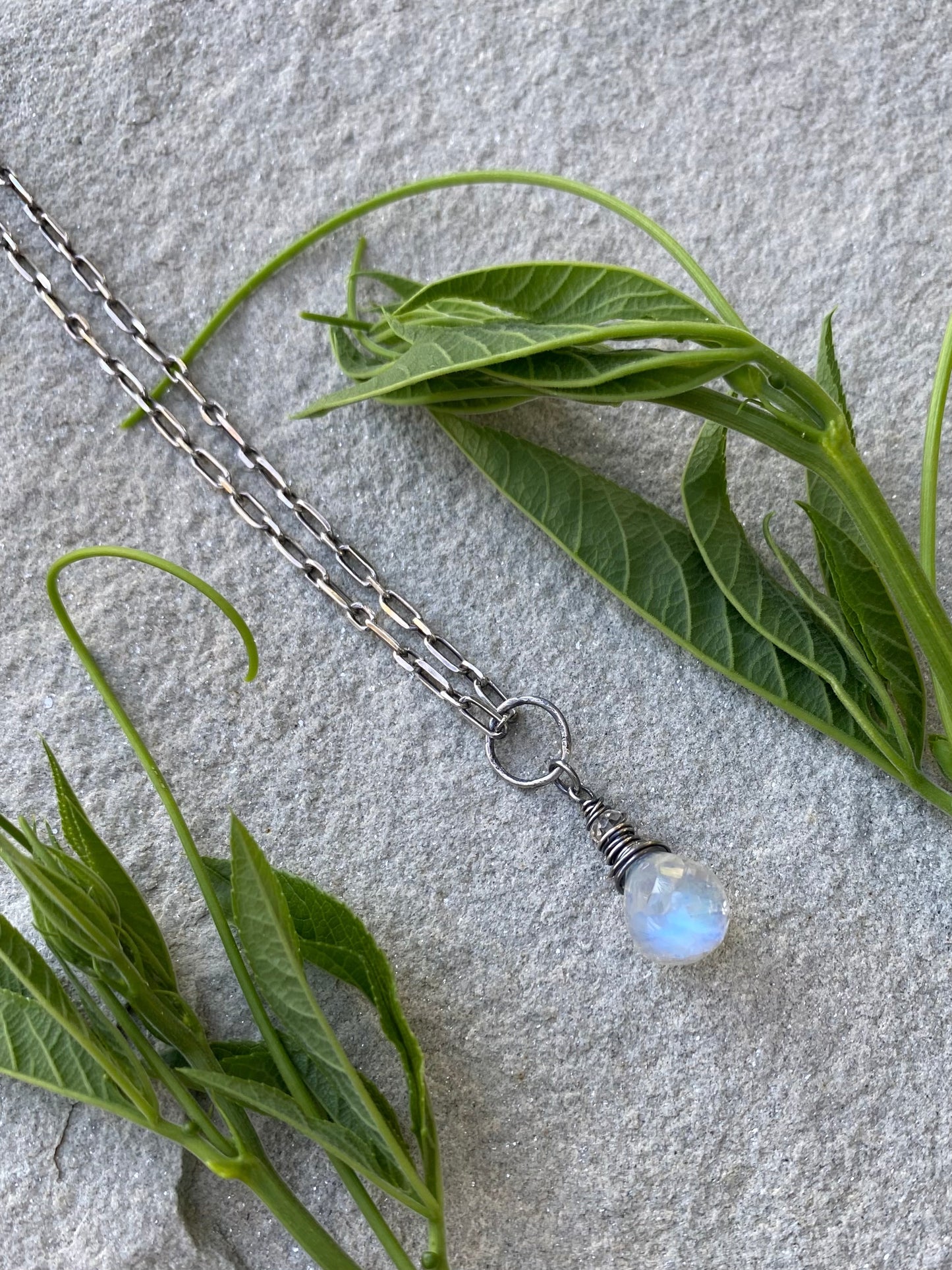 moonstone teardrop pendant