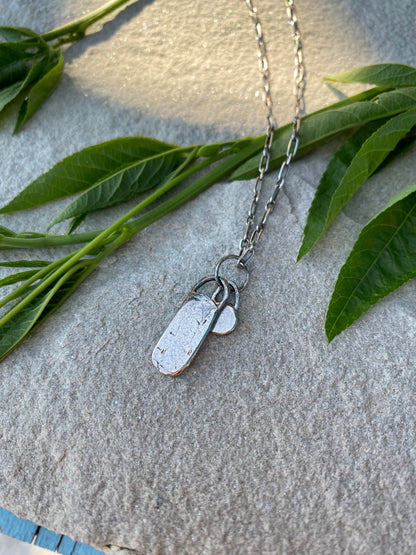 layered silver pendant