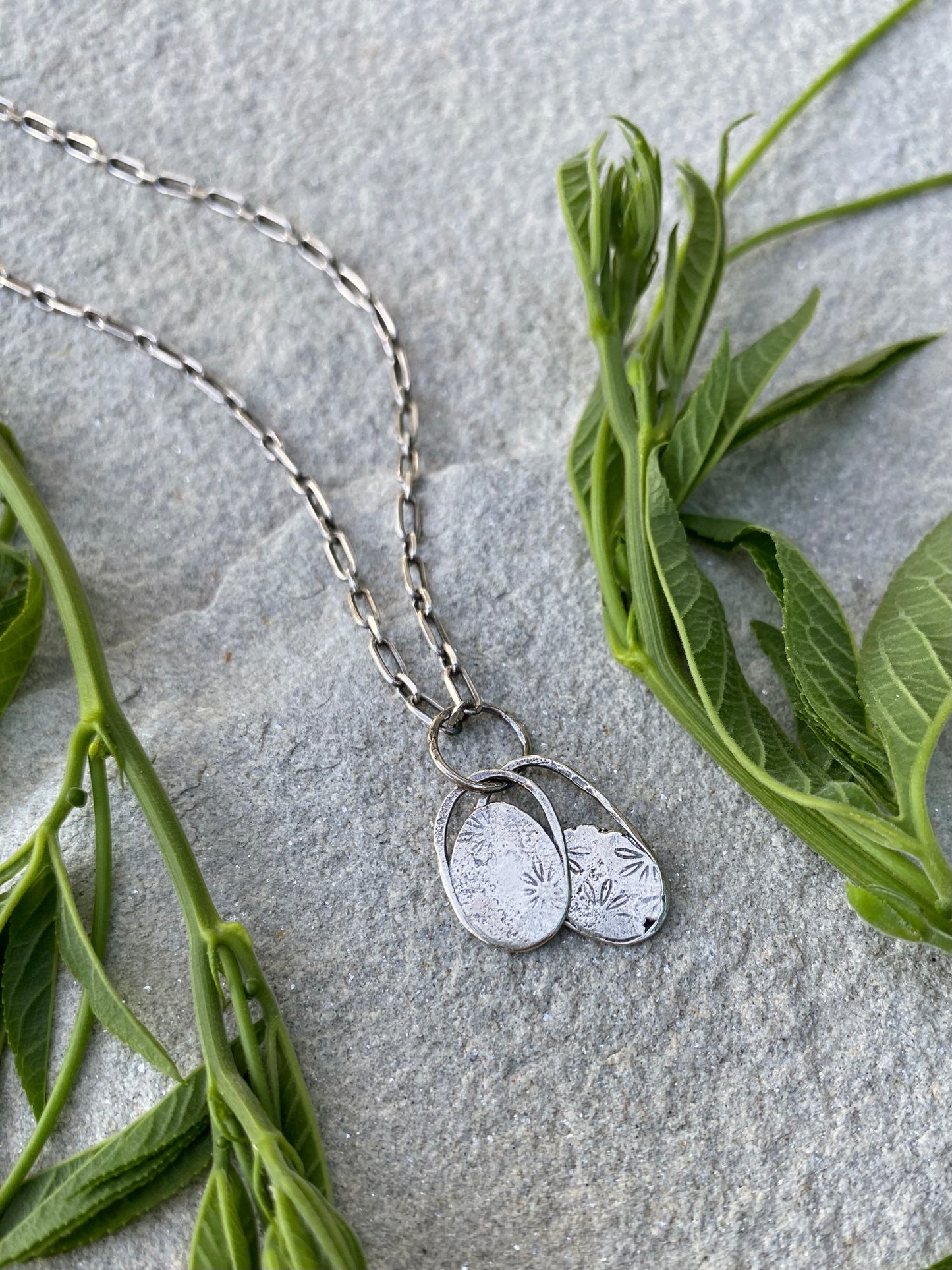 layered flower pendant