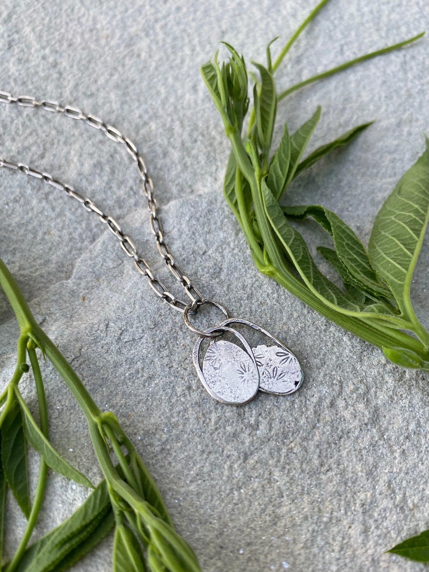 layered flower pendant