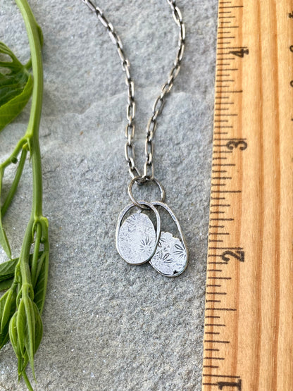 layered flower pendant