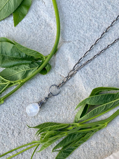 moonstone teardrop pendant