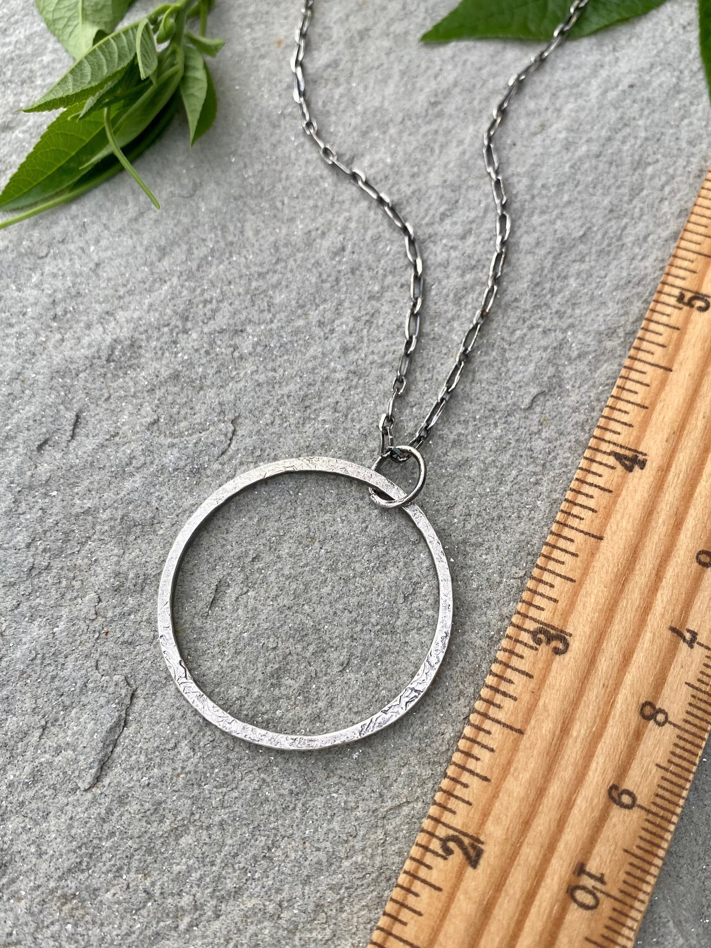 imprinted circle necklace