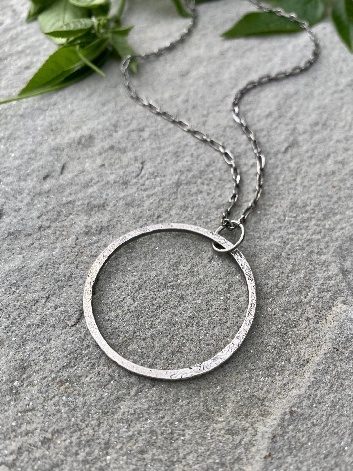 imprinted circle necklace