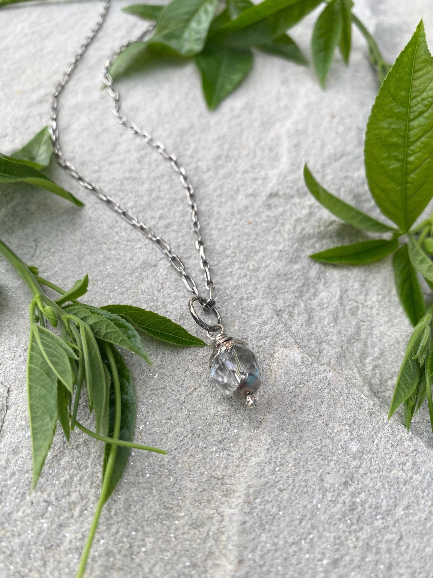 quartz orb pendant