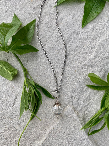 quartz orb pendant