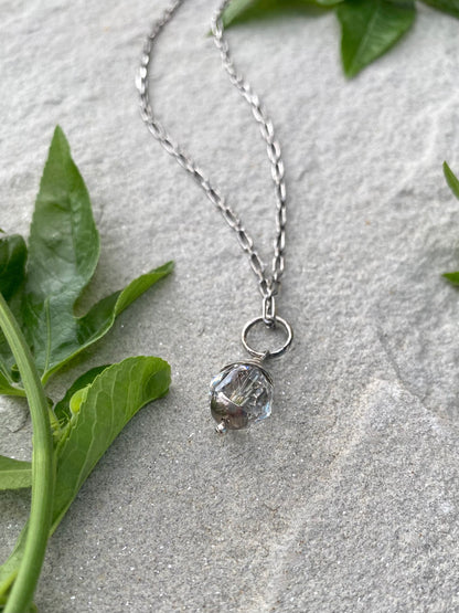 quartz orb pendant