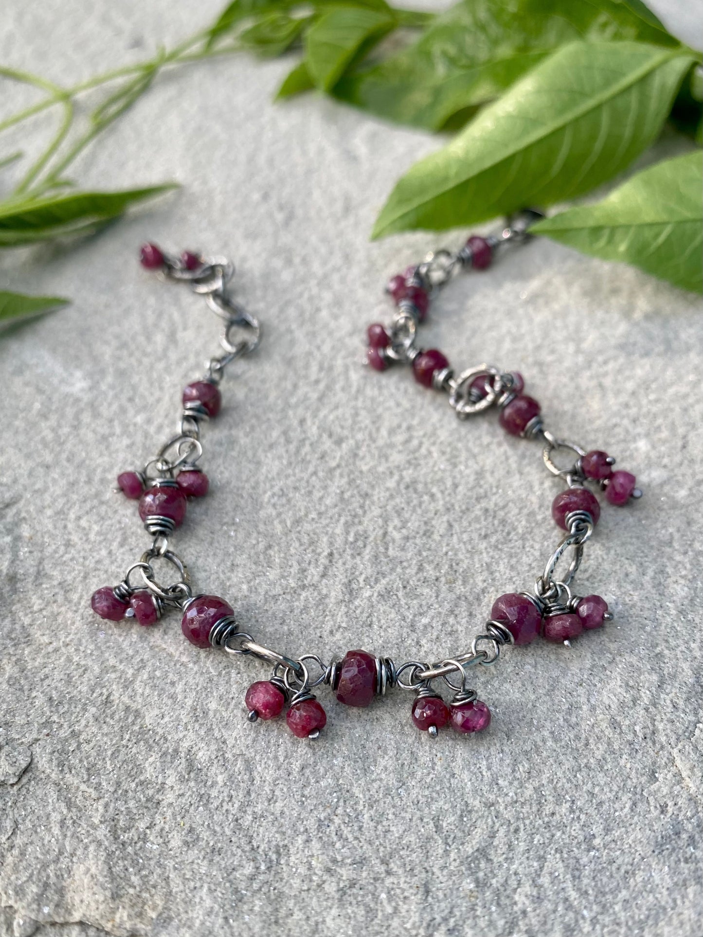 gypsy bracelet - ruby