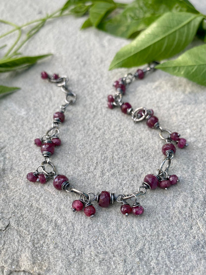 gypsy bracelet - ruby