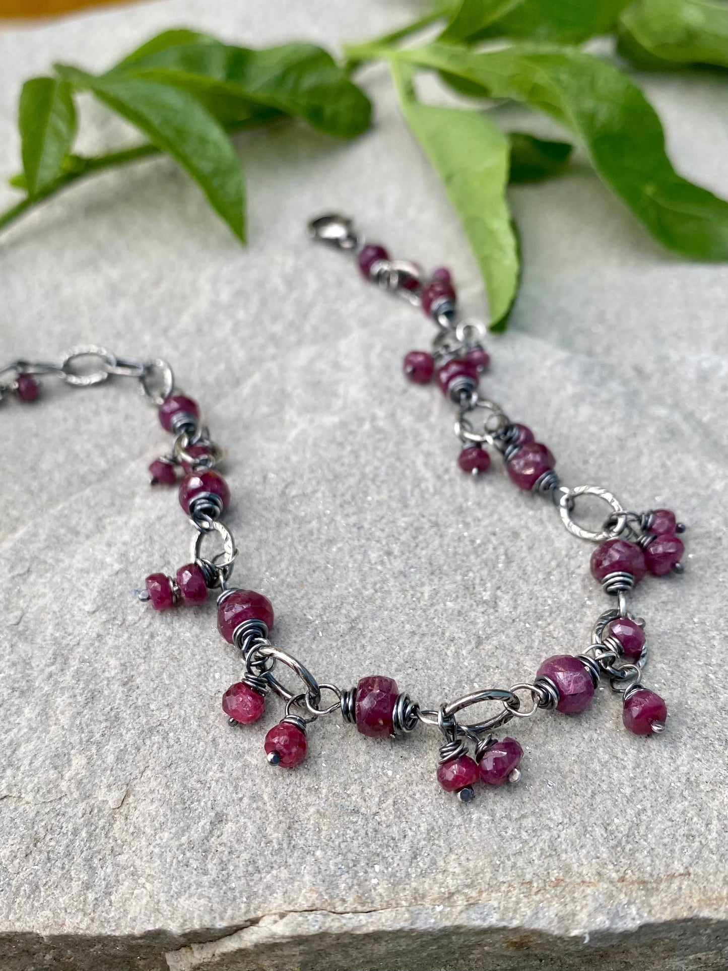 gypsy bracelet - ruby