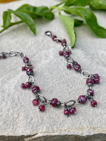 gypsy bracelet - ruby