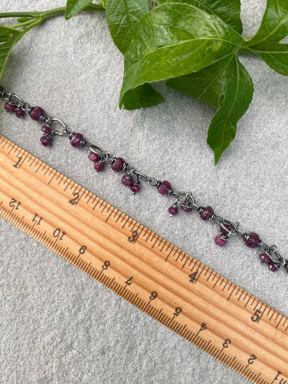 gypsy bracelet - ruby