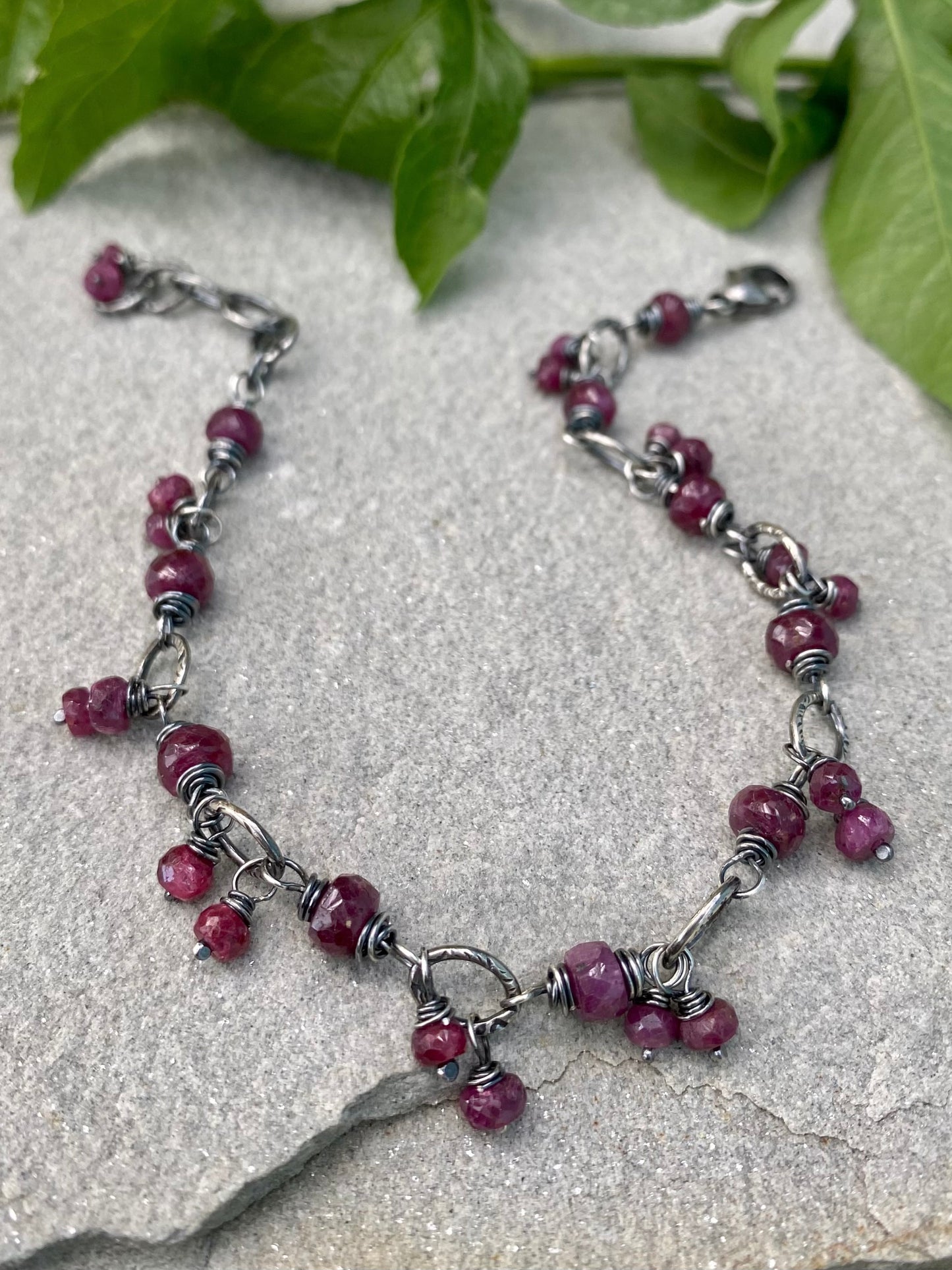 gypsy bracelet - ruby