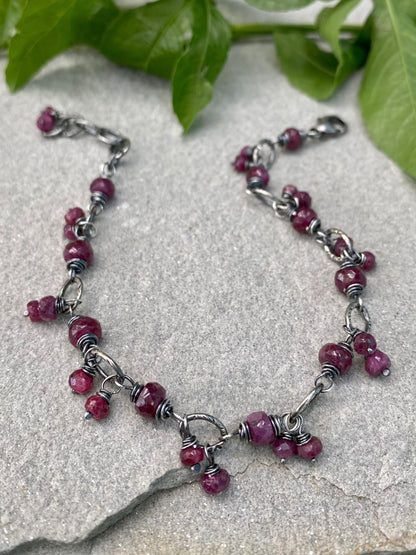 gypsy bracelet - ruby