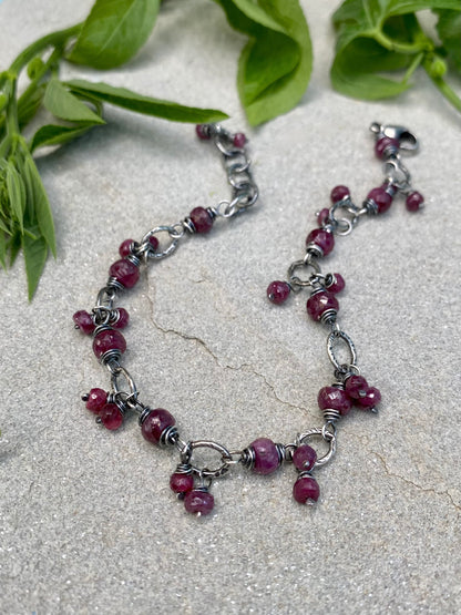 gypsy bracelet - ruby