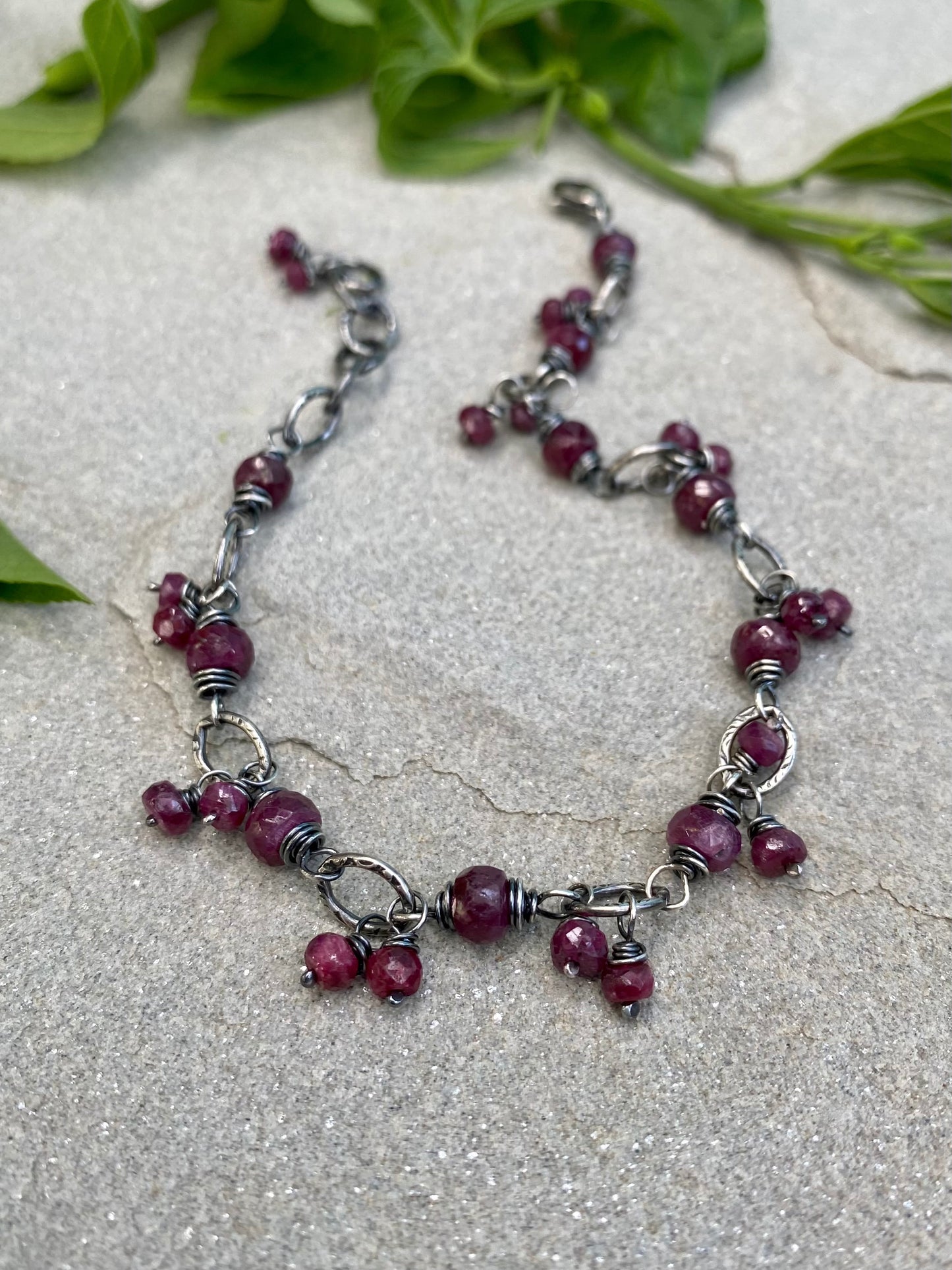 gypsy bracelet - ruby