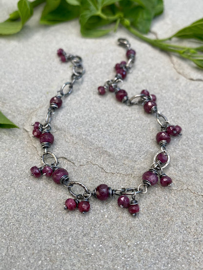gypsy bracelet - ruby
