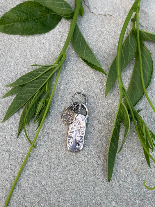 layered silver pendant