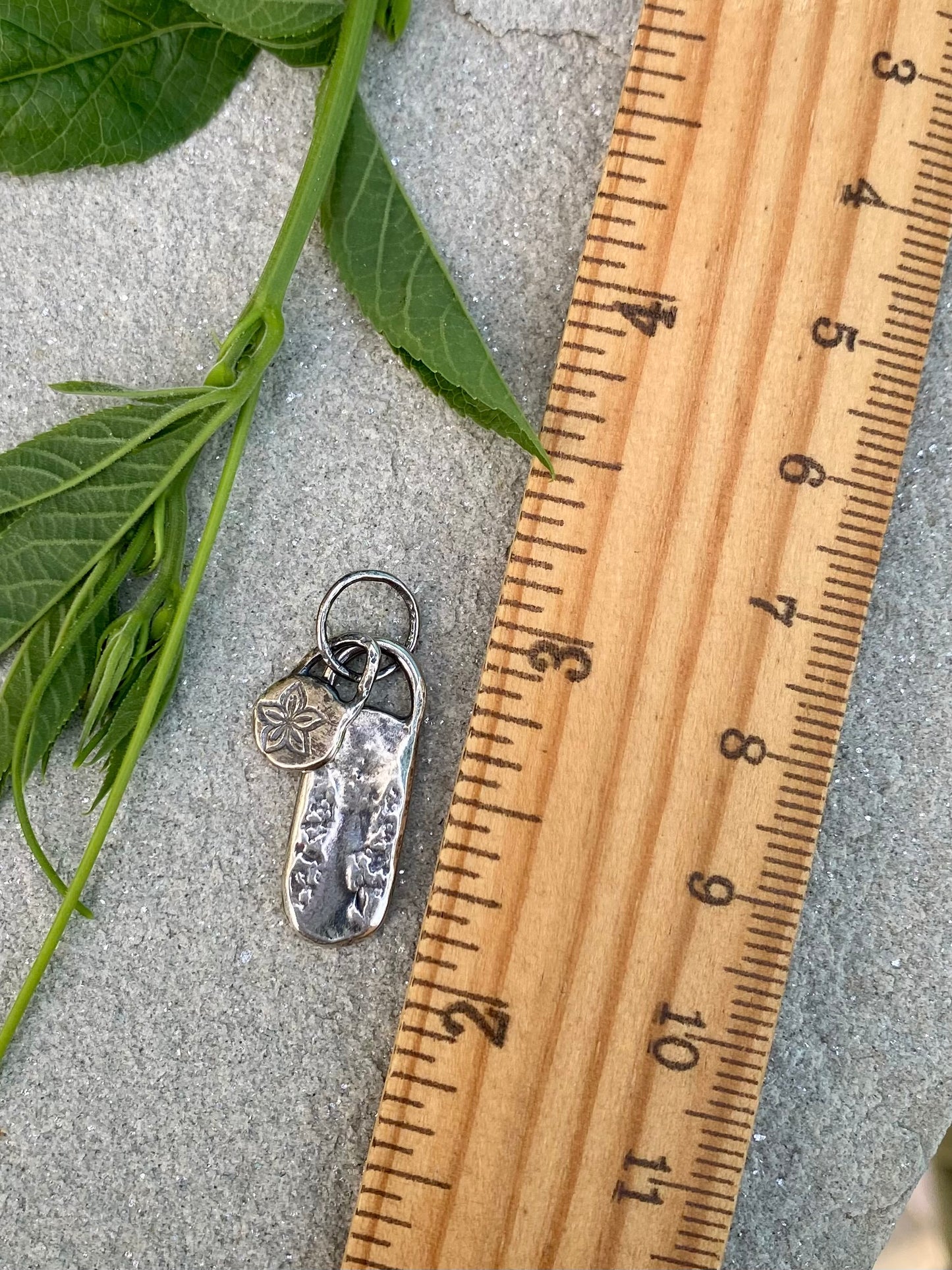 layered silver pendant