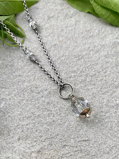 crystal quartz orb pendant