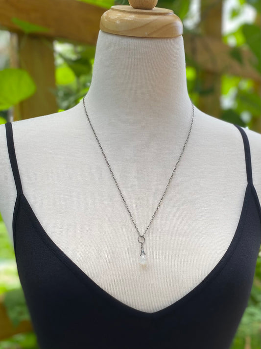 moonstone teardrop pendant