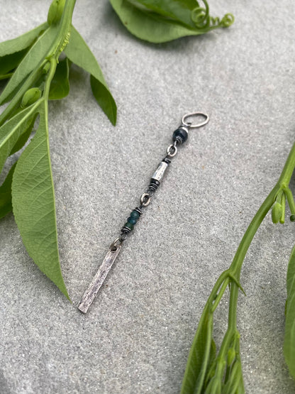 long wavy gem pendant