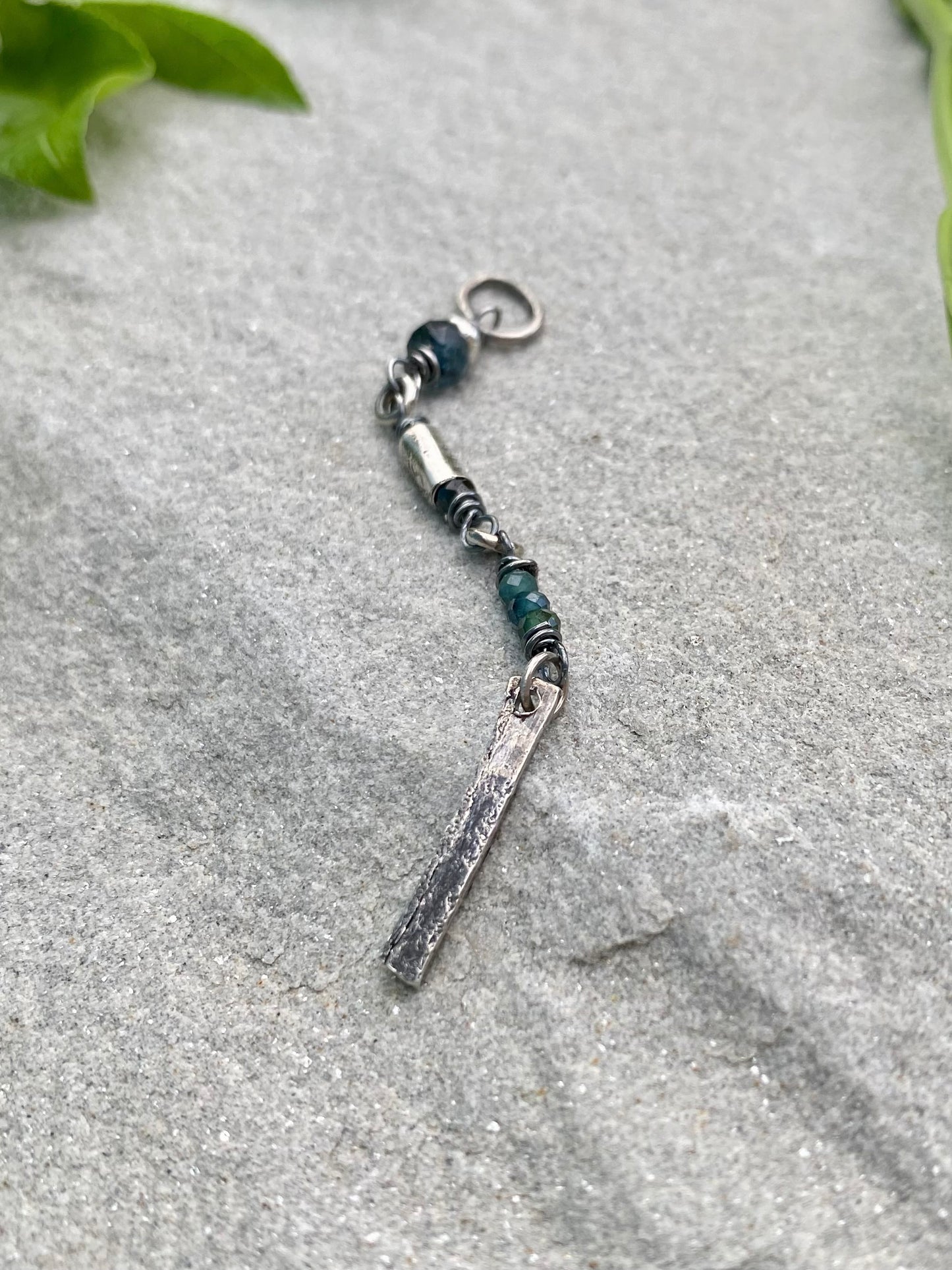 long wavy gem pendant