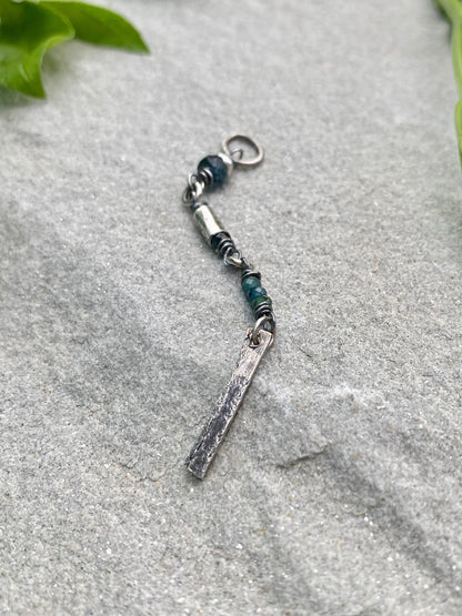 long wavy gem pendant